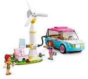 LEGO Friends Olivia's Electric Car Toy 41443 Vehicle for Girls, Boys and Kids 6 Plus Years Old, with Mia Mini-Doll & Puppy Figure Eco Education Playset