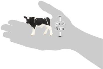 Schleich Farm World, Farm Animal Toys for Kids and Toddlers, Black and White Baby Holstein Cow Toy, Ages 3+, Multicolor, 2 inch