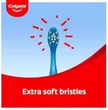 Colgate Bluey Toothbrush for Children with Suction Cup, Kids 2-5 Years Old, Extra Soft (Colors & Characters Very) - Pack of 3