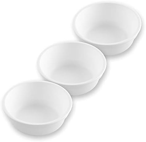 Re-Play Made in USA 12 Oz. Reusable Plastic Bowls, Pack of 3 Without Lid - Dishwasher and Microwave Safe Bowls for Snacks and Everyday Dining - Toddler Bowl Set 5.75" x 5.75" x 2", White