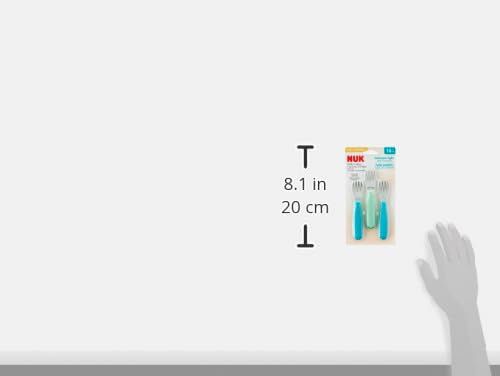 NUK Kiddy Cutlery Forks, Durable Stainless Steel, BPA & Latex-Free, 18+ Months, Pack of 3