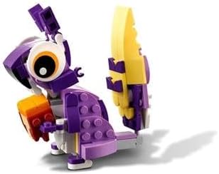 LEGO Creator 3 in 1 Fantasy Forest Creatures, Woodland Animal Toys Set Transforms from Rabbit to Owl to Squirrel Figures, Gift for 7 Plus Year Old Girls and Boys, 31125