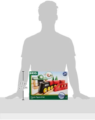 BRIO World - 33028 Classic Figure 8 Set - 22 Piece Wooden Toy Train Set with Accessories and Tracks | Enhances Creativity | Compatible Toys | FSC-Certified Wood | Perfect for Kids Age 2+