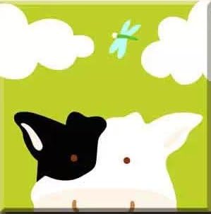 DIY Oil Painting, Paint by Number Kits for Kids - Calf 8"X8".