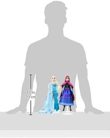 Mattel Disney Frozen Anna & Elsa Doll Set, 2 Disney Princess Collector Fashion Dolls Celebrating Disney 100 Years of Wonder, Inspired by the Movie
