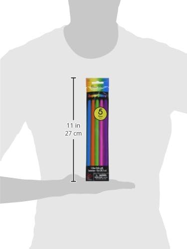 Multi Color Glow Sticks - 8" (Pack of 5) with Connectors - Vibrant, Long-lasting, Premium Quality for Parties, Events, Festivals