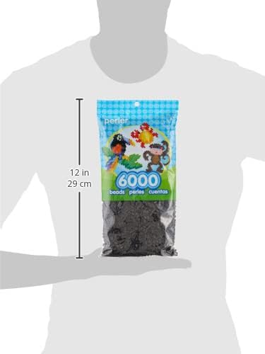 Perler Beads Fuse Beads for Crafts, Black, Small, 6000pcs