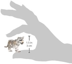 Schleich Wild Life, Animal Figurine, Animal Toys for Boys and Girls 3-8 Years Old, White Tiger Cub, Ages 3+