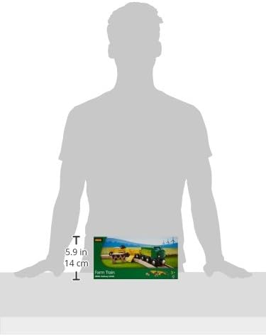 BRIO World 33404 - Farm Train | 5-Piece Wooden Toy Train Set for Kids | Ideal for Ages 3 & Up | Certified Sustainable Materials