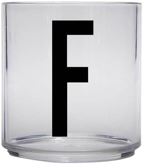 Design Letters Tritan Dinnerware Cups for Kids A-Z 6 Oz| Kids Glass Designed in Denmark for Baby feeding | Toddler Cup for Drinking | Unbreakable Tableware for Baby|Stackable Tumbler Cup BPA/BPS Free