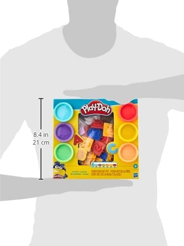Play-Doh Fundamentals Letters with 26 Letter Stamper Tools, 6 Cans of Assort. Colors, Back to School Classroom Supplies, Kids Arts & Crafts, Preschool Toys, Ages 3+