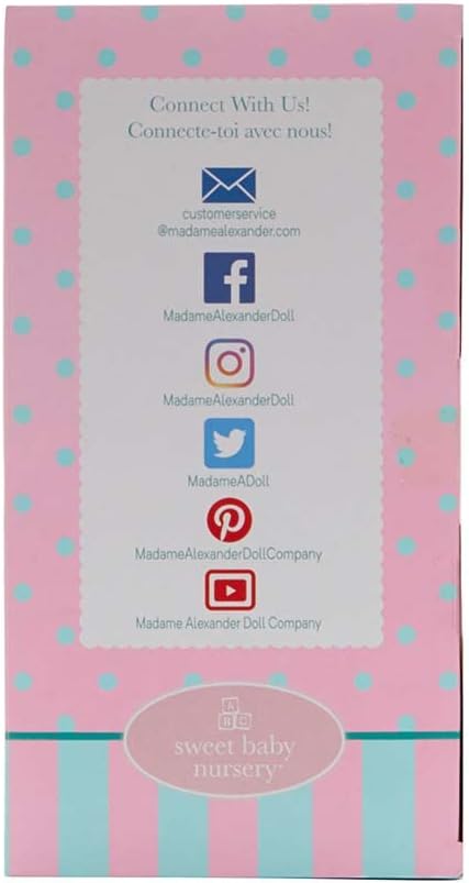 Madame Alexander 14-Inch Baby Cuddles Doll with Bottle, Pink Floral, Medium Skin Tone