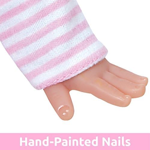 Adora Amazon Exclusive Soft & Cuddly Sweet Baby Girl, 11” Adorable Baby Doll with Bright Blue Eyes and Blonde Painted Hair, Includes Headband and Pink Stripe Birthday Gift For Ages 1 and Up