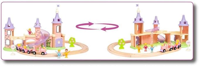 Brio Disney Princess Castle Set - Enchanting Wooden Train Adventure | Includes Classic Disney Princesses | Compatible with All BRIO Railway Toys | FSC-Certified Materials | Ideal for Children Aged 3+