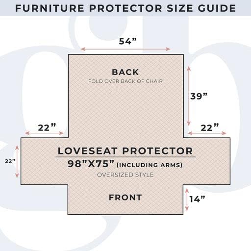 Patchwork Scalloped Printed Furniture Protector Stain Resistant Loveseat Cover (Loveseat, Grey)