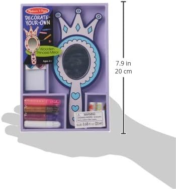Melissa & Doug Decorate-Your-Own Wooden Princess Mirror Craft Kit