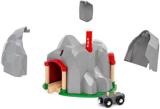 BRIO World – 36044 Exploding Tunnel | Toy Train Set for Kids Ages 3 Years and Up