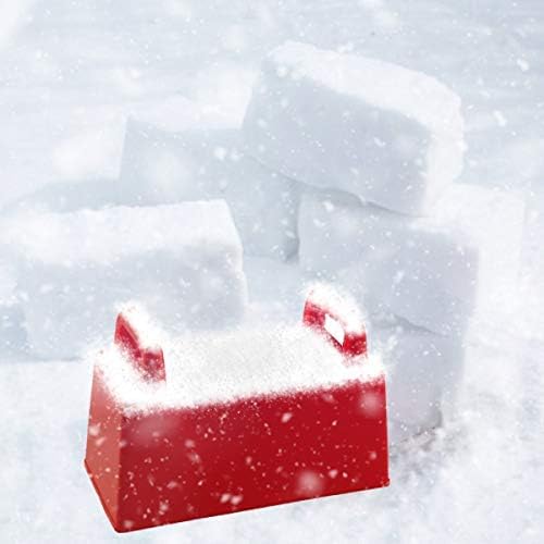 Superio Snow Brick Maker Igloo Fort Block Form Outdoor Winter Snow Toys Sand Castle Building Kit for Adults and Kids Sandbox, Beach, Sand Toys (Red, 6)