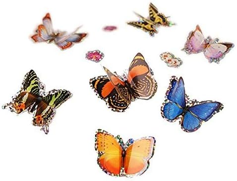 Insect Lore Butterfly Garden 8" Habitat Gift Set | 10 Live Baby Painted Lady Caterpillars | Includes Caterpillars, Food, 3D Butterfly Stickers and Butterfly Wind-up Toy