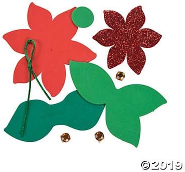 Poinsettia ORN Craft Kit - 12 - Crafts for Kids and Fun Home Activities