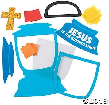 Jesus Lights The Way Tissue Acetate Sign - Crafts for Kids and Fun Home Activities