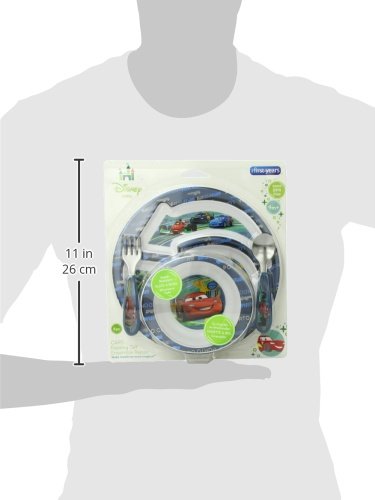 The First Years Disney/Pixar Cars Dinnerware Set - Toddler Plates and Toddler Utensils - 4 Count