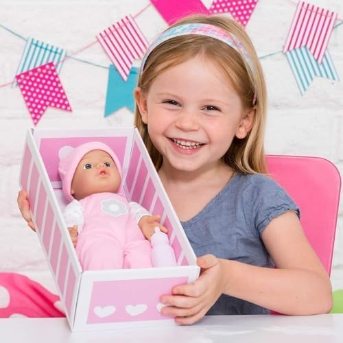 Adora Amazon Exclusive Sweet Babies Collection, 11” Soft and Cuddly Girl Baby Doll | Machine Washable, Birthday Gift For Ages 1+ - Baby Blossom, Pink/White