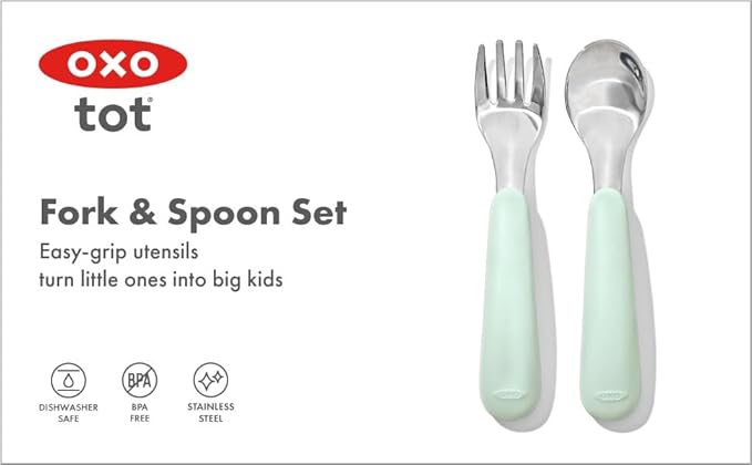 OXO Tot Fork and Spoon Set - Opal