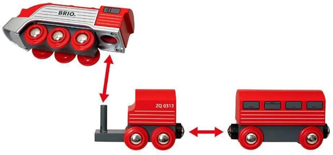 BRIO World 33557 - Streamline Train Set | 3-Piece Wooden Toy Set | Designed for Speed | Fine Craftsmanship | Great for Kids Ages 3 and Up