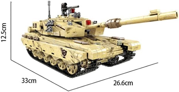 General Jim's Type 99 Main Battle Tank Building Block Alternative Bricks Set, 1,340 Pieces – Realistic Design with Rotating Turret, Moving Cannon, and Functional Suspension