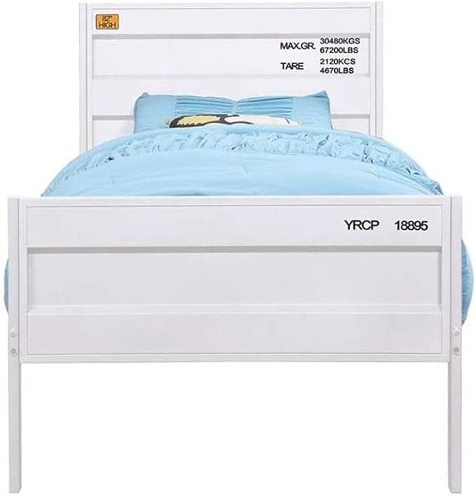 Acme Cargo Full Panel Kids Bed in White