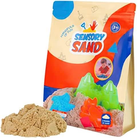 Sensory Sand Bulk 11 Pounds Natural Brown Color Play Sand in Container