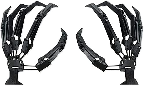 Halloween Articulated Fingers,Articulated Finger Extensions with Flexible Joints,Claw Gloves for Party Dress Cosplay Costume Props Black