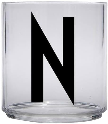 Design Letters Tritan Dinnerware Cups for Kids A-Z 6 Oz| Kids Glass Designed in Denmark for Baby feeding | Toddler Cup for Drinking | Unbreakable Tableware for Baby|Stackable Tumbler Cup BPA/BPS Free