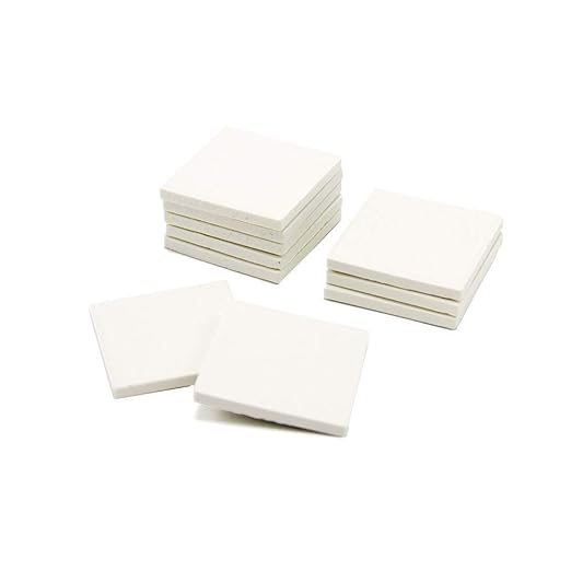 hand2mind White Streak Plates, Geology Tools, Streak Plates for Minerals, Mineral Test Kit, Rock Test, Hardness Test Kit, Science School Lab Supplies & Consumables, Scratch Plates (Pack of 10)