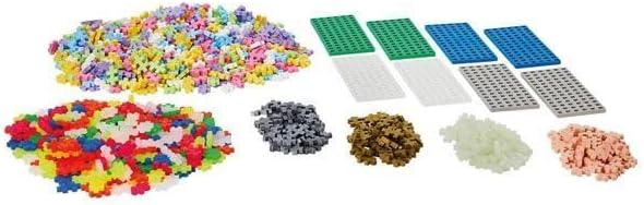 Plus-Plus - Learn to Build Super Set - Pastel Mix, 1,200 Pieces w/ 4 Baseplates - Construction Building Stem/Steam Toy, Interlocking Mini Puzzle Blocks for Kids