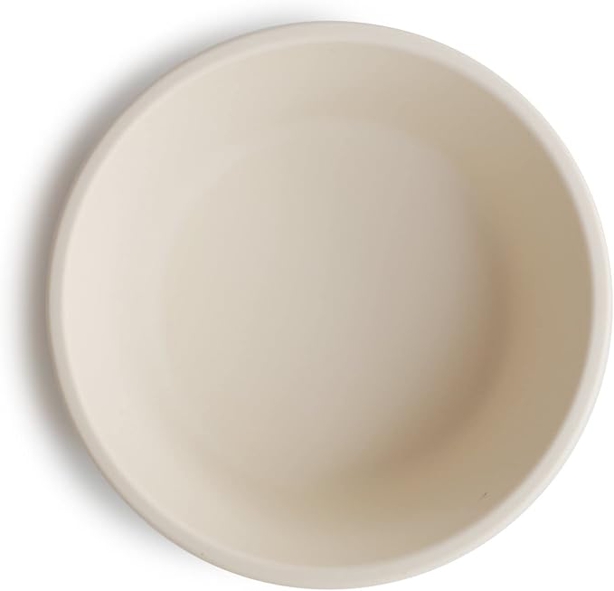 mushie Silicone Suction Bowl | BPA-Free Non-Slip Design (Ivory)