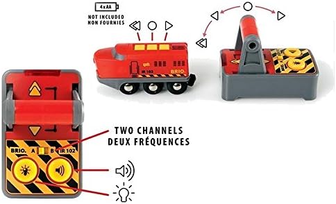 BRIO World 33213 - Remote Control Train Set | Wooden Toy for Kids | Enhances Logical Thinking | Compatible Railway Toys | Ideal for Ages 3 and Up