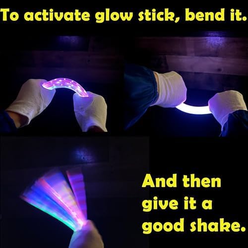 GiftExpress Glow Sticks 150 Pack - 8" Assorted Neon Color Glow In The Dark Glowsticks - Bulk Light Up Party Favors to Make Necklaces, Bracelets & Decorations for Kids