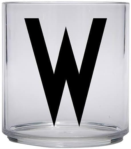 Design Letters Tritan Dinnerware Cups for Kids A-Z 6 Oz| Kids Glass Designed in Denmark for Baby feeding | Toddler Cup for Drinking | Unbreakable Tableware for Baby|Stackable Tumbler Cup BPA/BPS Free