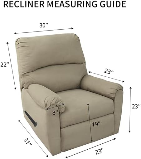 PureFit 100% Dual Waterproof Recliner Cover, Waterproof Couch Cover for Recliner - Stretch Non Slip Fleece Sofa Covers Washable, Leakproof Furniture Protector for Kids, Pets, Dog (Recliner, Dark Gray)