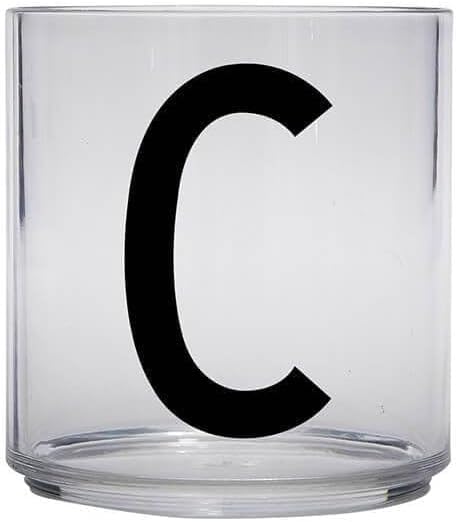Design Letters Tritan Dinnerware Cups for Kids A-Z 6 Oz| Kids Glass Designed in Denmark for Baby feeding | Toddler Cup for Drinking | Unbreakable Tableware for Baby|Stackable Tumbler Cup BPA/BPS Free