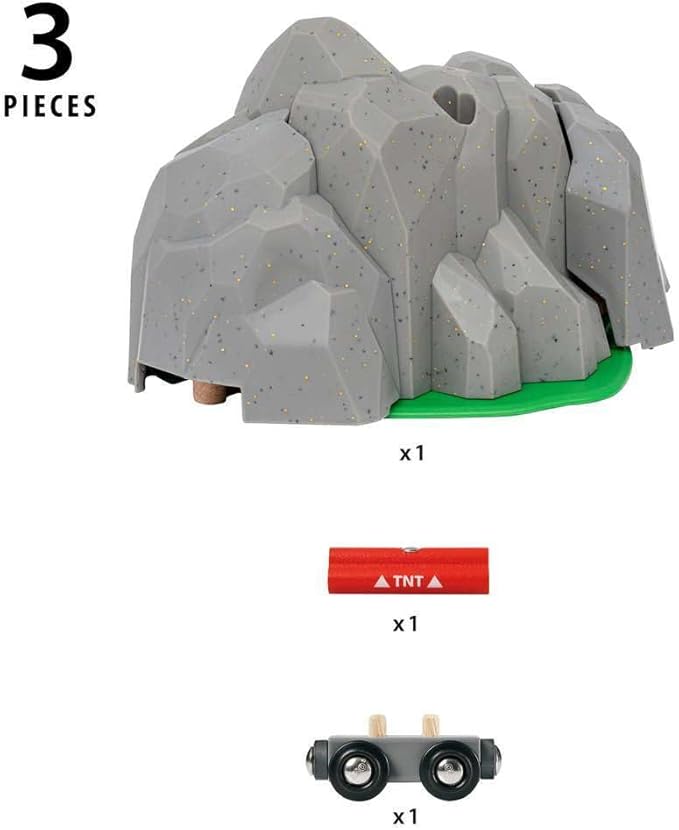 BRIO World – 36044 Exploding Tunnel | Toy Train Set for Kids Ages 3 Years and Up