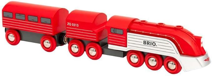 BRIO World 33557 - Streamline Train Set | 3-Piece Wooden Toy Set | Designed for Speed | Fine Craftsmanship | Great for Kids Ages 3 and Up