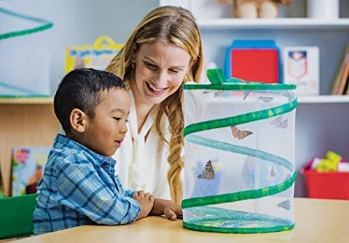 Insect Lore Butterfly Garden As Seen On TV | Butterfly Kit with Live Caterpillars | 10 Live Baby Caterpillars, Reusable Habitat, STEM Butterfly Journal & More