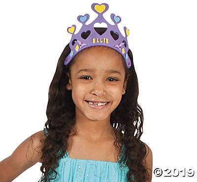 DIY Foam Princess Crown Kits - Makes 12 Tiara Crowns - Party Crafts and Activity Kits for Kids