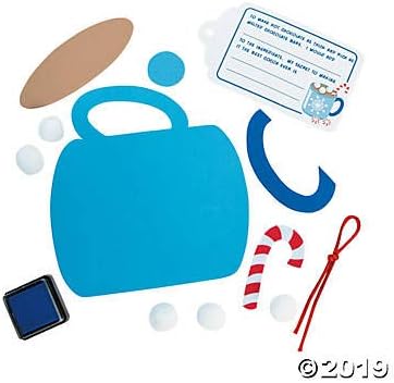 Hot Cocoa Thumbprint Ornament Craft Kits - Crafts for Kids and Fun Home Activities - Makes 12