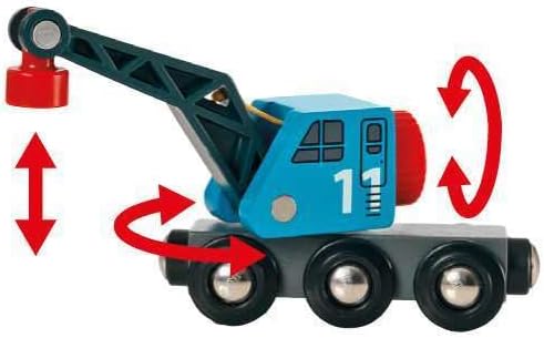 BRIO World - 33534 Container Ship and Crane Wagon | Premium 4-Piece Kids Train Set Toy | Enhances Motor Skills & Creativity | Compatible with All Toys | Ideal for Toddlers Age 3+