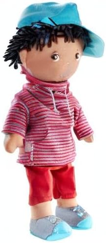 HABA William 12" Soft Boy Doll - Machine Washable with Removable Clothing and Embroidered Face