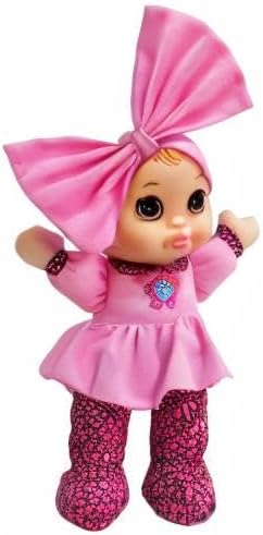 Baby's First Soft & Cuddly Baby Kisses Doll - Dressed in Pink Top and Print Leggings - Press her Tummy for a Sweet Kisses Sounds and Says I Love You